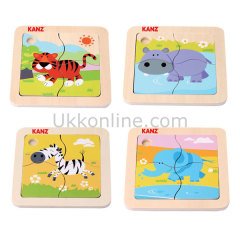 30420 KANZ AHŞAP PUZZLE ORMAN HAYVAN