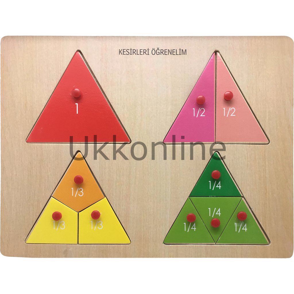 BU-BU AHŞAP PUZZLE ÜÇGEN KESİRLER