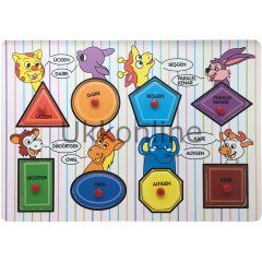 BU-BU AHŞAP PUZZLE GEOMETRİK ŞEKİLLER