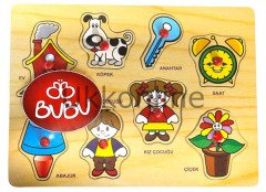 BU-BU AHŞAP PUZZLE EŞYALAR