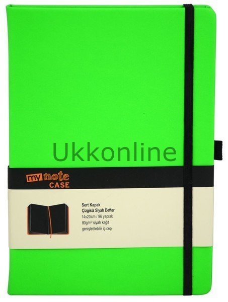 MYN126 MYNOTE CASE NEON BLACK SİYAH DEFTER 14X20 96 YP DUZ