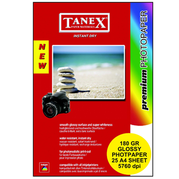 TANEX FOTOĞRAF KAĞIT 180gr A-4 25 Lİ