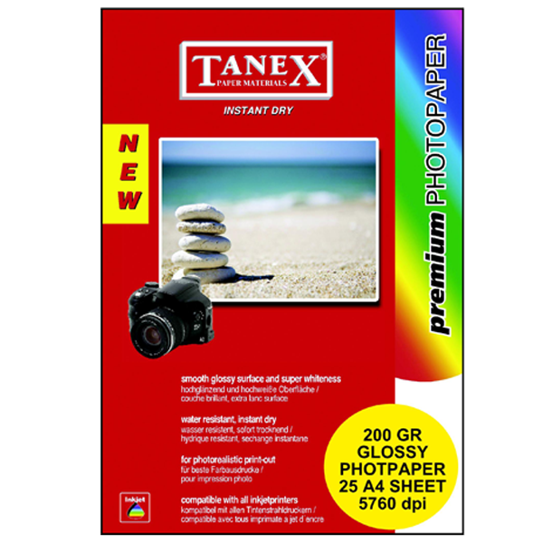 TANEX FOTOĞRAF KAĞIT 200gr A-4 25 Lİ