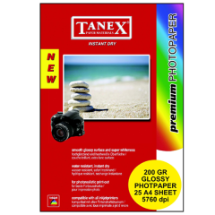 TANEX FOTOĞRAF KAĞIT 200gr A-4 25 Lİ