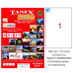 TANEX LAZER ETİKET 210-297 TW 2000 A-4