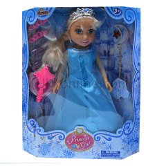 91064 KUT.15İNCH AKS.TAÇLI PRENSES BEBEK