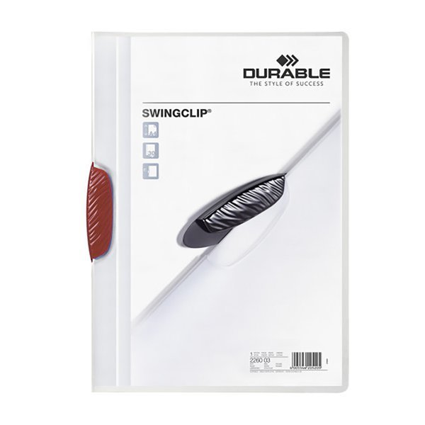 DURABLE SWINGCLIP SIKIŞTIRMALI KIRMIZI 3'LÜ SET