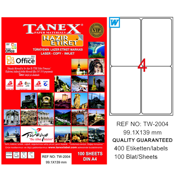 TANEX LAZER ETİKET 99-139 TW 2004