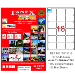 TANEX LAZER ETİKET 63-46 TW 2018