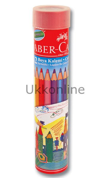 Faber Castell 12li Kuru Boya Kalemi Tüplü