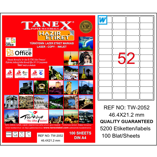 TANEX LAZER ETİKET 46-21 TW 2052