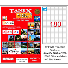 TANEX LAZER ETİKET 30-9 TW 2060