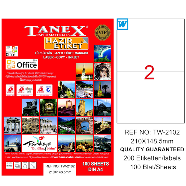 TANEX LAZER ETİKET 210-148 TW 2102