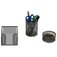 BAFİX MASA SETİ METAL FİLELİ 3 LÜ GÜMÜŞ