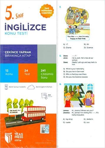 5.SINIF İNGİLİZCE KONU TESTLERİ