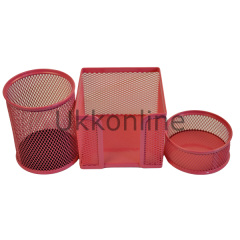 BAFİX MASA SETİ METAL FİLELİ 3 LÜ PEMBE