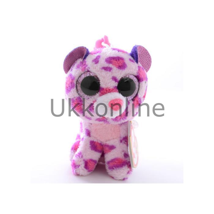MEGA TY PELUS 36585 GLAMOUR-PINK LEOPARD CLIP