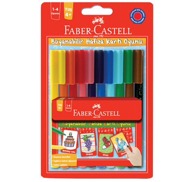 FABER KEÇELİ KALEM EĞLENCELİ + HAFIZA KARTI BOYAMA