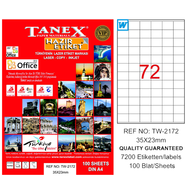 TANEX LAZER ETİKET 35-23 TW 2172