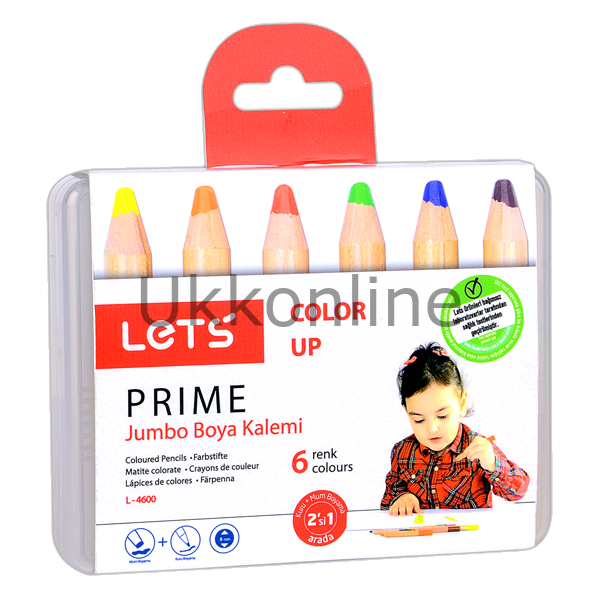 LETS BOYA KALEMİ 6 RENK PRİME JUMBO
