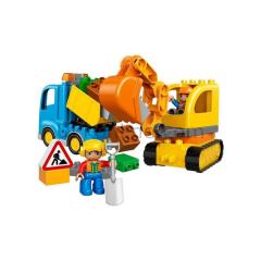 Lego Duplo Şehir 10812 Kamyon ve Paletli Kazıcı