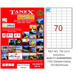 TANEX LAZER ETİKET 2270 40-20mm