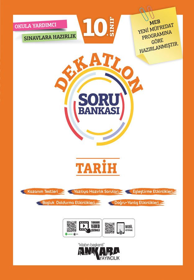 10. SINIF TARİH DEKATLON SORU BANKASI ANKARA YAYINLARI