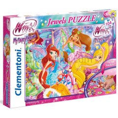 20087 TAŞ YAPIŞTIRMA WINX 104 Parça Puzzle /SUN-CLE