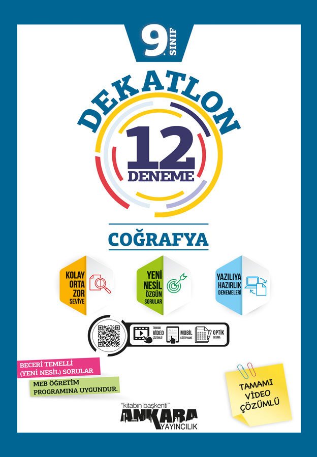 ANKARA YAYINLARI 9.SINIF DEKATLON COĞRAFYA  12 DENEME