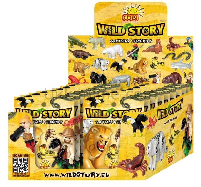 22011 COBI 44 FIGURES WILD STORY DISPLAY