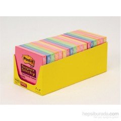 Post-it® Super Sticky Not, Renkli, 18'li Paket, 76x76mm, 90 yaprak