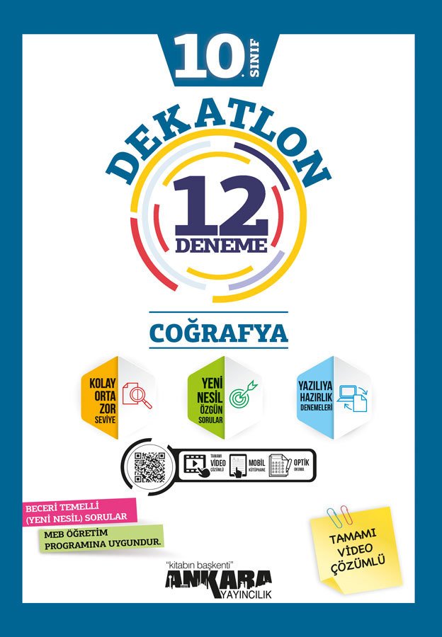 ANKARA YAYINLARI 10.SINIF DEKATLON COĞRAFYA 12 DENEME
