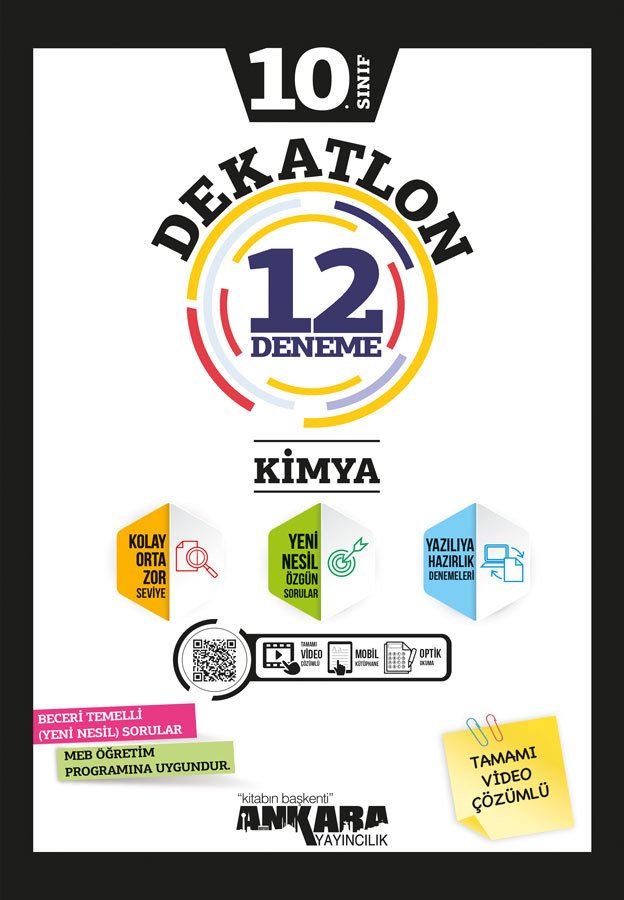 ANKARA YAYINLARI 10.SINIF DEKATLON KİMYA 12 DENEME