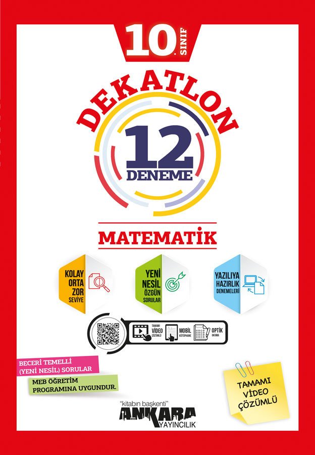 ANKARA YAYINLARI 10.SINIF DEKATLON MATEMATİK 12 DENEME