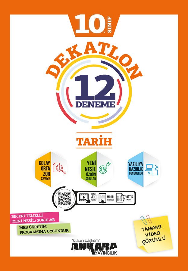 ANKARA YAYINLARI 10.SINIF DEKATLON TARİH 12 DENEME