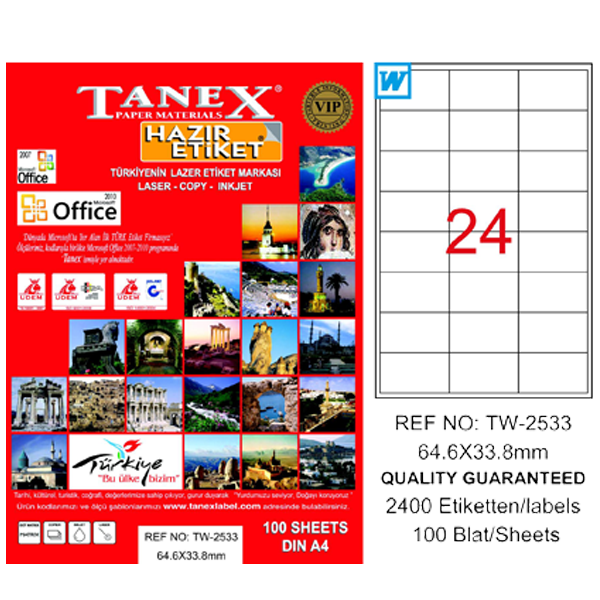 TANEX LAZER ETİKET 64-33 TW 2533