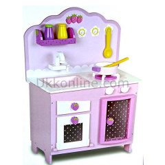 3521-MT EĞT.AHŞAP ÇİLEK MUTFAK SET