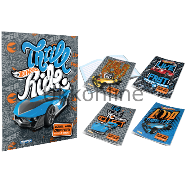 GIPTA GÜZELYAZI DEFTERİ HOTWHEELS DİKİŞLİ A5 40 YP
