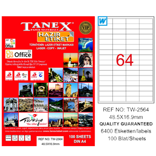 TANEX LAZER ETİKET 48-16 TW 2564