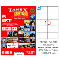 TANEX LAZER ETİKET 105-57 TW 2610