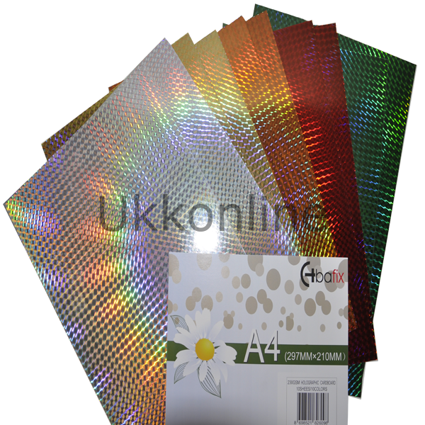 BAFİX HOLOGRAM KAĞIT A-4 230gr 5 RENK 10 LU