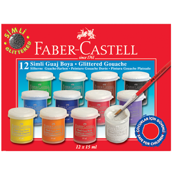 FABER GUAJ BOYA 12 RENK SİMLİ YENİ
