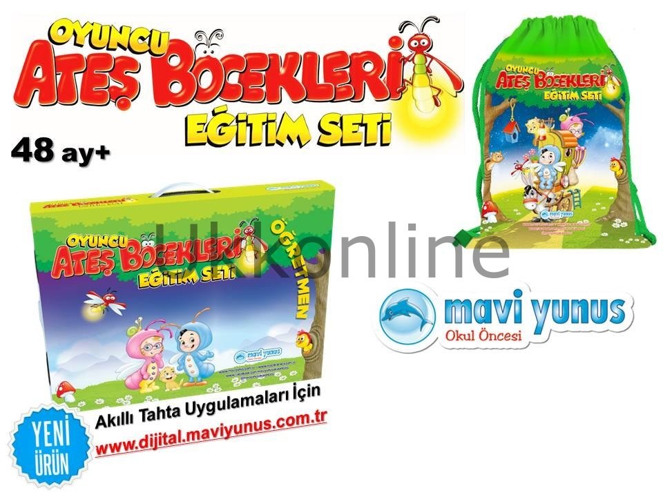 Mavi Yunus Oyuncu Ateş Böcekleri Eğitim Seti 4-5-6 yaş