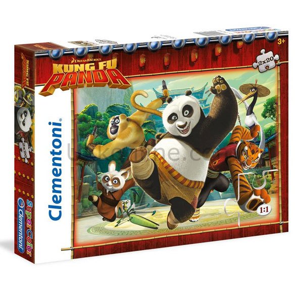 24740 KUNG FU PANDA 2x20 Parça Puzzle /SUN-CLE