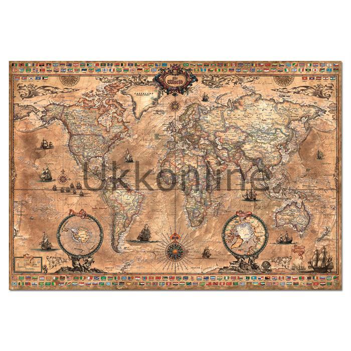 EDUCA 1000 PUZZLE 15159 ANTIQUE WORLD MAP