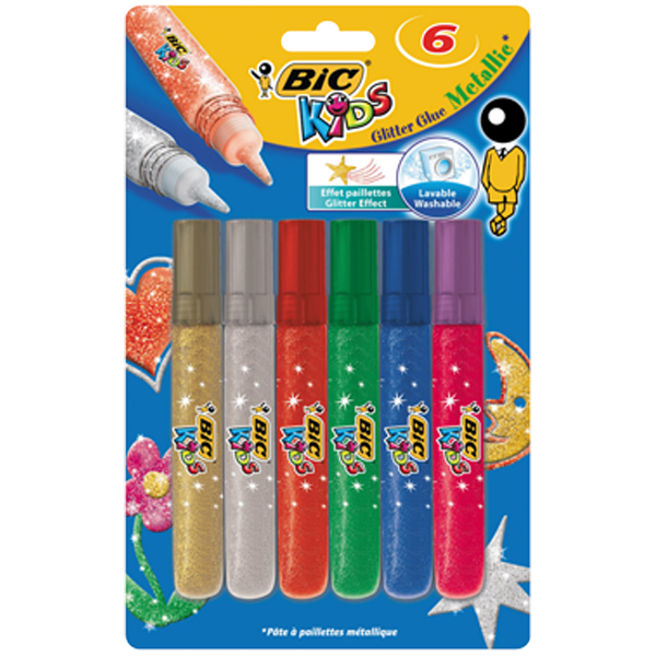 BİC SİMLİ YAPIŞTIRICI METALİK 6 RENK