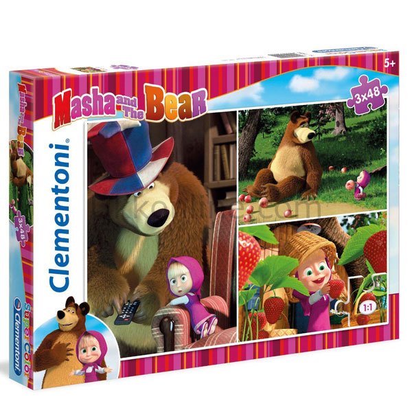 25202 MASHA AND THE BEAR 2 3x48 Parça Puzzle /SUN-CLE