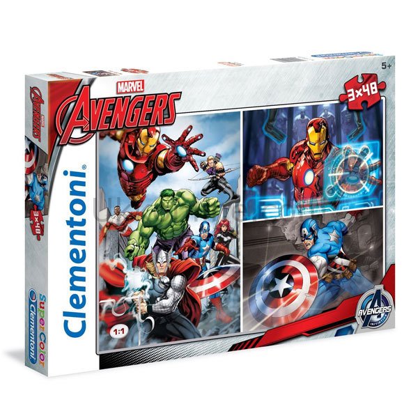 25203 THE AVENGERS 3x48 Parça Puzzle /SUN-CLE