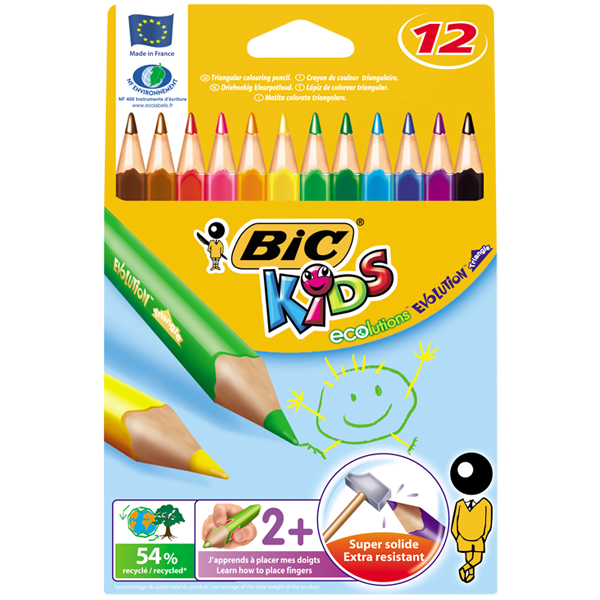 BİC BOYA KALEMİ 12 RENK EVOLUTİON ÜÇGEN