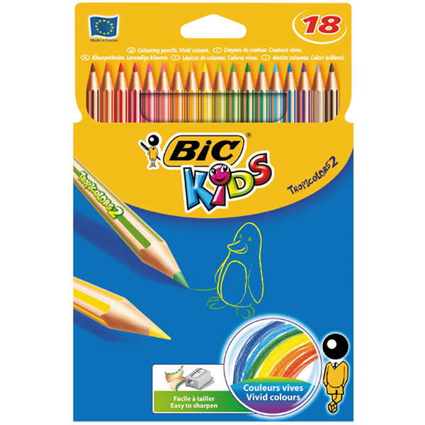 BİC BOYA KALEMİ 18 RENK TROPICOLOR2 UZUN